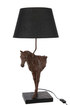 J-Line tafellamp Paardenvoorkant - polyresin - donkerbruin