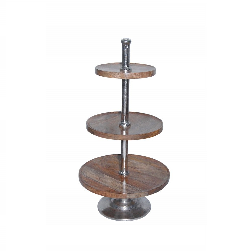 Etagère hout rond 3 lagen 80cm