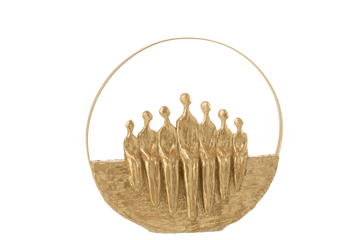 J-Line Figuren 7Delig Cirkel Poly Goud
