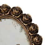 Fotolijst ovaal rozen hars goud 15x2,3x20cm