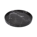 Marmer dienblad rond met rand tray Ø30cm zwart
