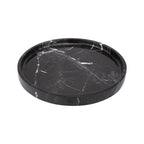 Marmer dienblad rond met rand tray Ø30cm zwart