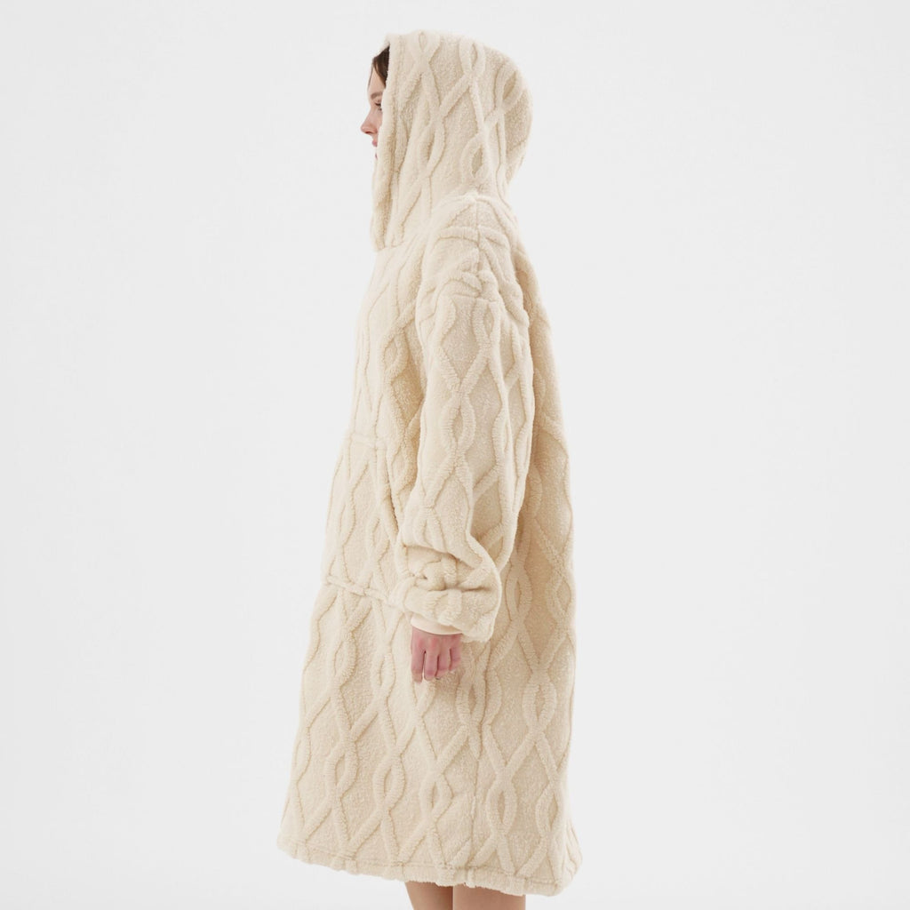 Textino Rosetta - hoodie 70x110 cm - Hoodiedeken - Volwassene - Bone White - Wit
