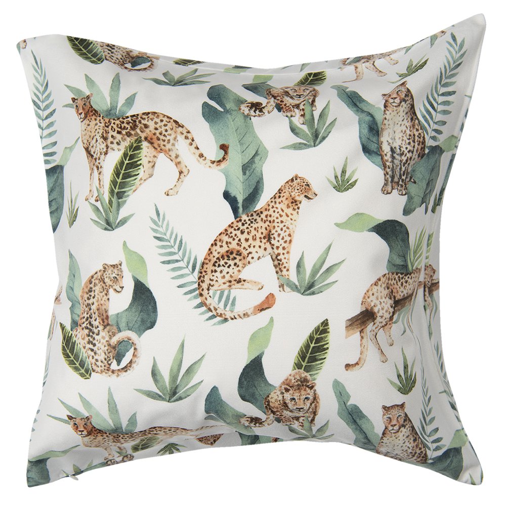 Kussenhoes 45x45 cm Groen Polyester Tijger Sierkussenhoes