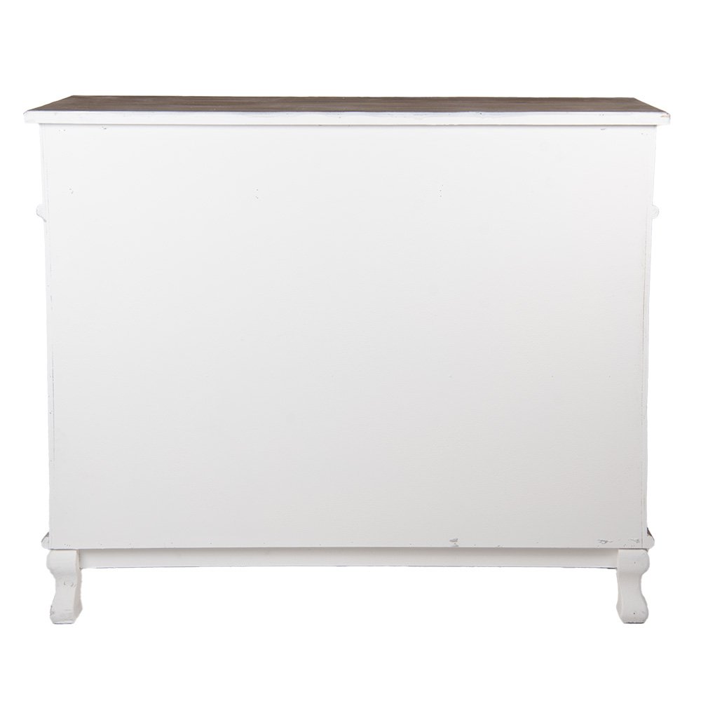 Dressoir Wit Bruin, Hout 126x40x112 cm