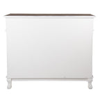 Dressoir Wit Bruin, Hout 126x40x112 cm
