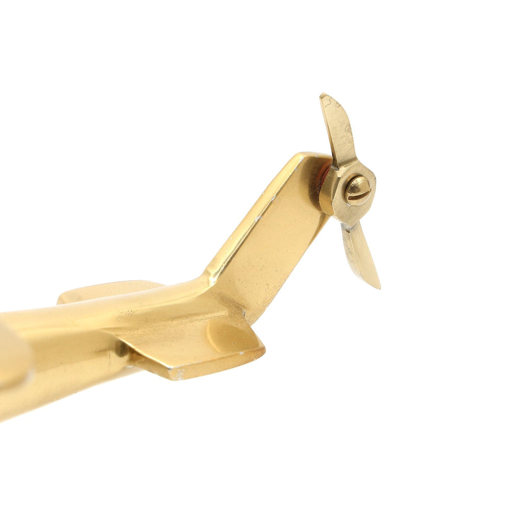 Klassiek vliegtuighelikopterbureaudecor | Aluminium afwerking | Goud