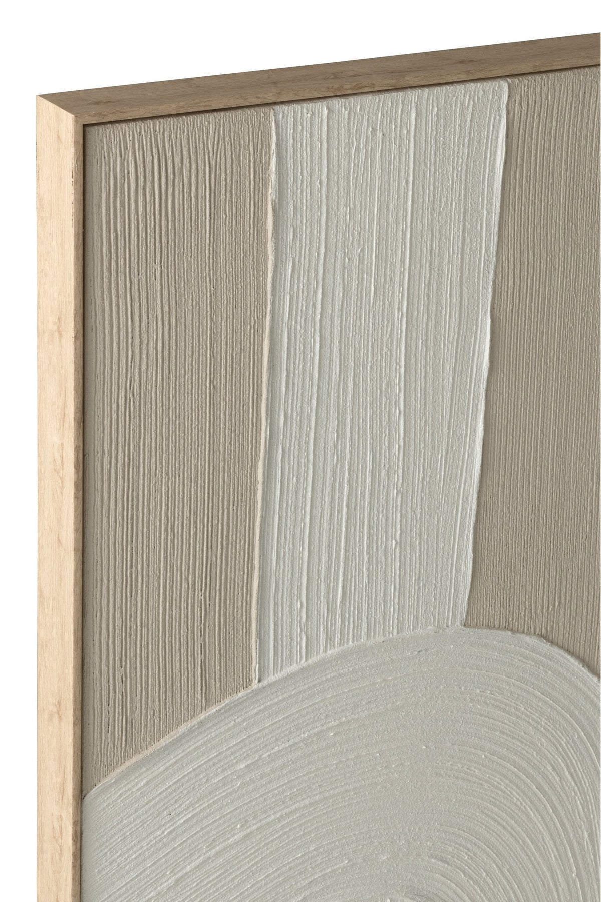 J-Line schilderij Lijnen - hout - dennenhout wit/lichtbeige