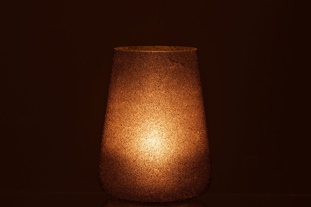 J-Line lantaarn Glitter - glas - per paar - groot