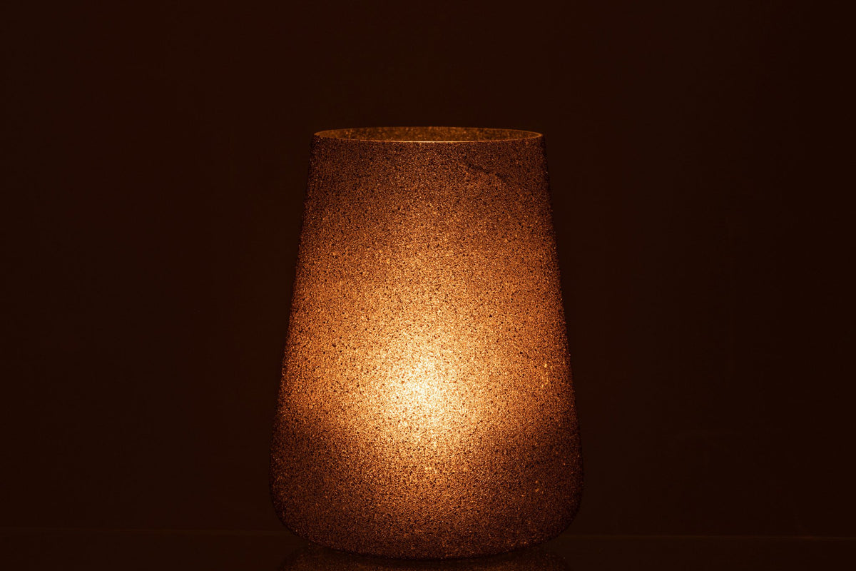J-Line lantaarn Glitter - glas - per paar - groot