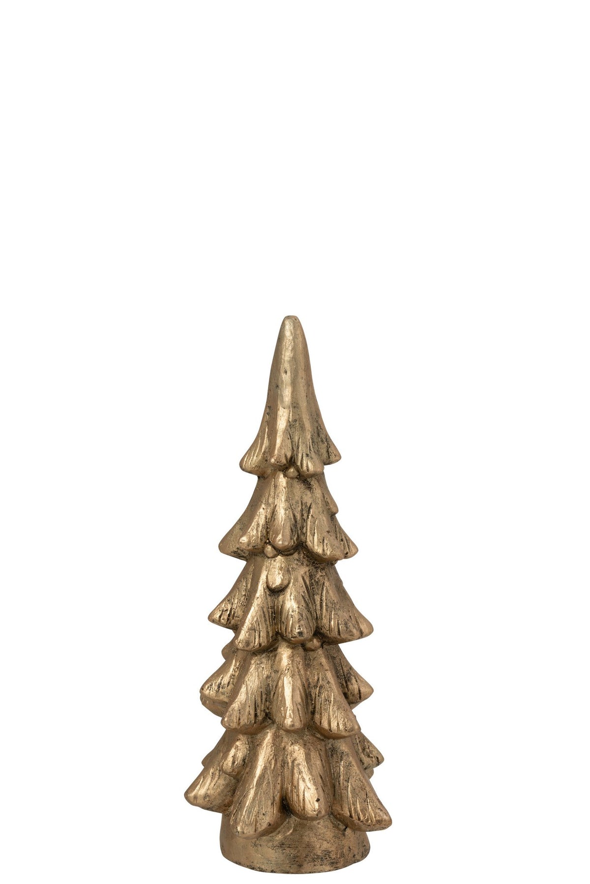 J-Line decoratie Kerstboom - magnesium - goud - S