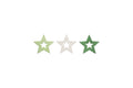 Houten ster met uitsparing 24st 4cm groen/licht groen/wit