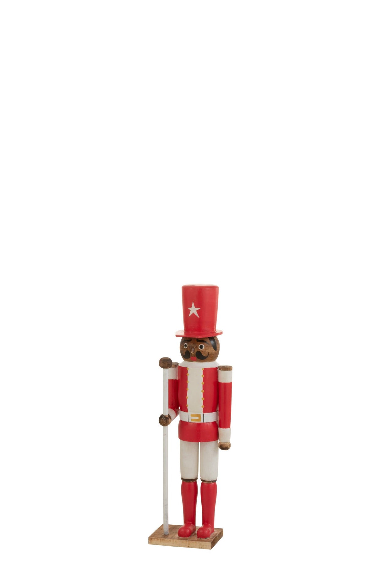 J-Line Notenkraker Hout Rood Medium