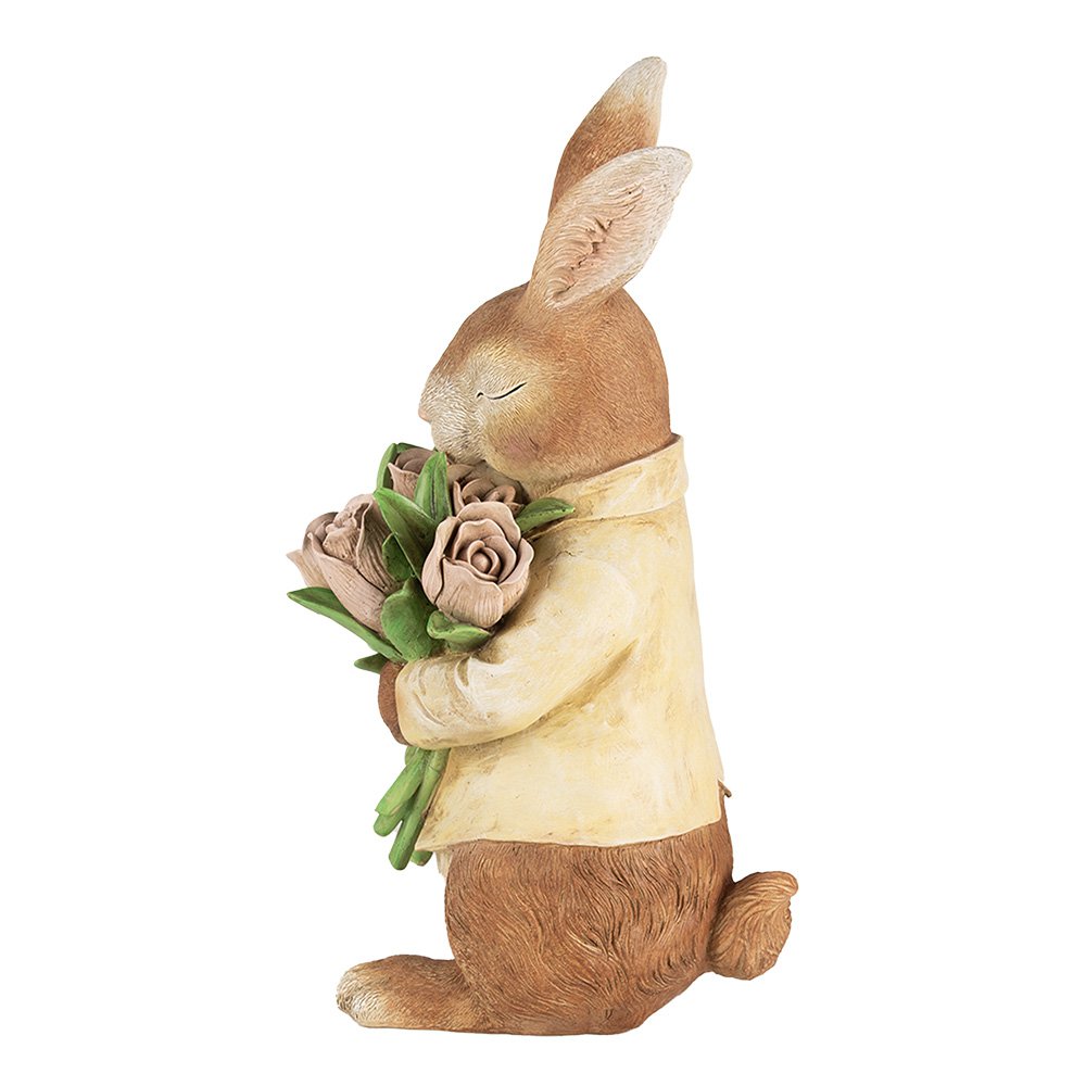 Decoratie Beeld Konijn 39 cm Bruin Kunststof
