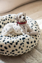 J-Line Kattenmand met dalmatiërmotief - polyester - wit/zwart