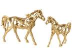 J-Line figuur Paard Rennen - polyresin - goud - L