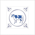 Wensetiket - delfts blauw –koe – 250 stuks