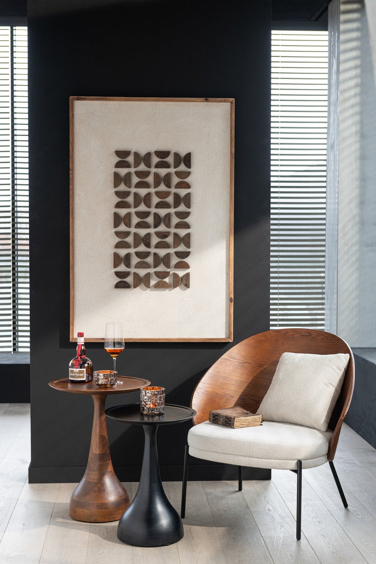 J-Line Loungestoel Multiplex/Metaal Bruin/Beige