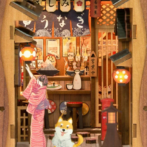 Cutebee, DIY Booknook, Under the Sakura Tree, YS06B, 18x11x23cm
