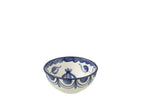 J-Line kom Granada High - keramiek - wit/blauw - small - Ø 14 cm