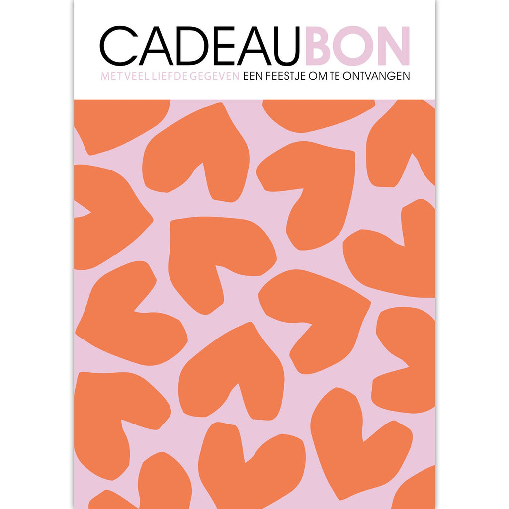 Cadeaubonnen XL Solo Hearts – 25 stuks - roest