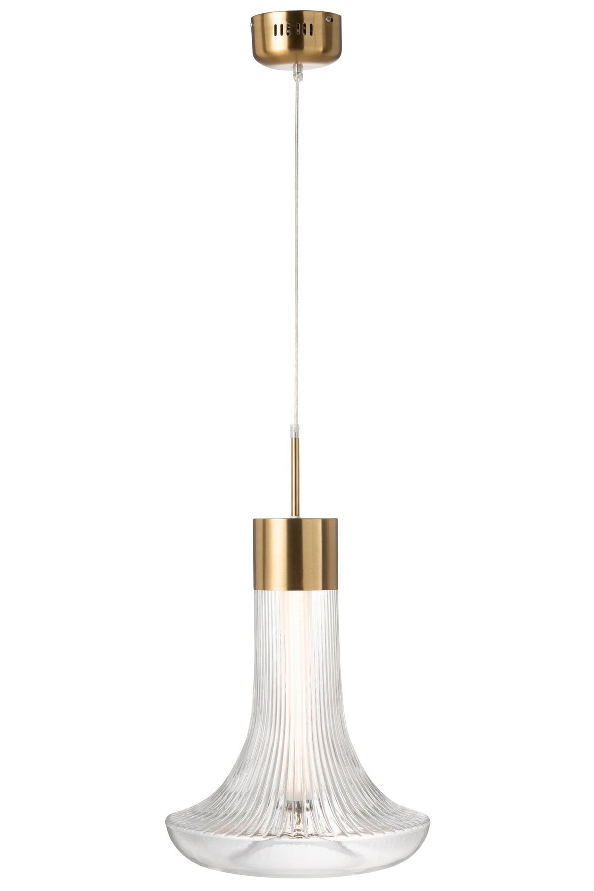 J-Line Hanglamp Led Goud Metaal Transparant