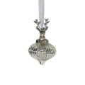 Decoratie bal gewei zilver 8cm