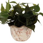 Bloempot Ø 20x13 cm Beige Roze Keramiek Bloemen Bloempot Binnen