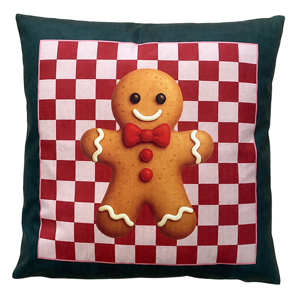 Sierkussen 45x45 cm Bruin Polyester Gingerbread man