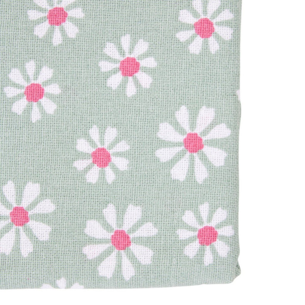 Daisy Flowers Tafelloper groen 50x140cm