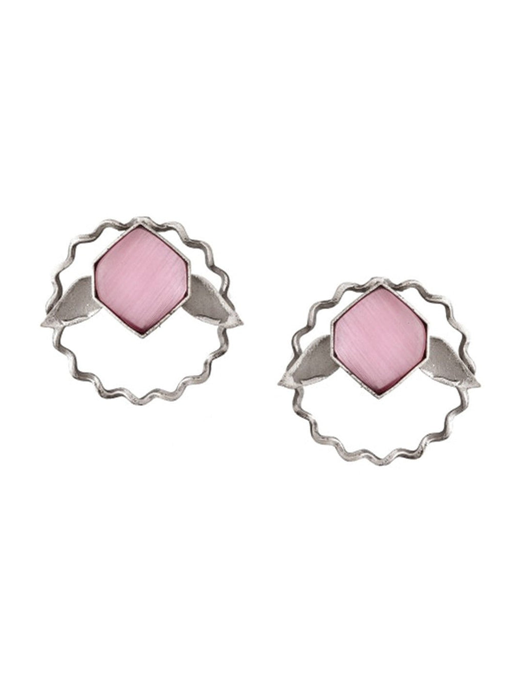 Verzilverde eigentijdse geoxideerde oorknopjes – mode-sieraden – verzilverde afwerking – 8 cm lengte