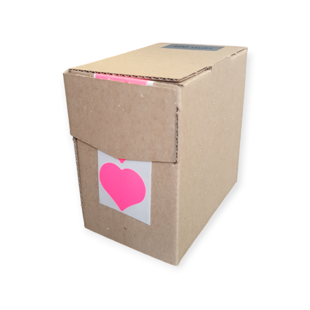 Hart - Klein - Pink - rol van 500 stuks