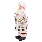 Kerstdecoratie Beld Kerstman 13x10x28 cm Wit Textiel