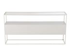 J-Line console Vierkant - metaal/glas - wit