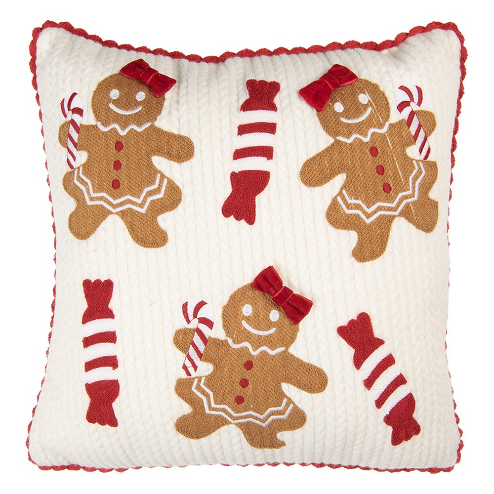 Sierkussen 40x40 cm Beige Polyester Kerst