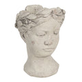 Bloempot 18x17x25 cm Grijs Bruin Steen Bloempot Binnen
