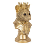 Decoratie Beeld Kat 37 cm Goudkleurig Kunststof