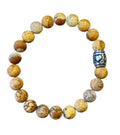 Dames armband gele Jaspis 6 mm met basic kraal