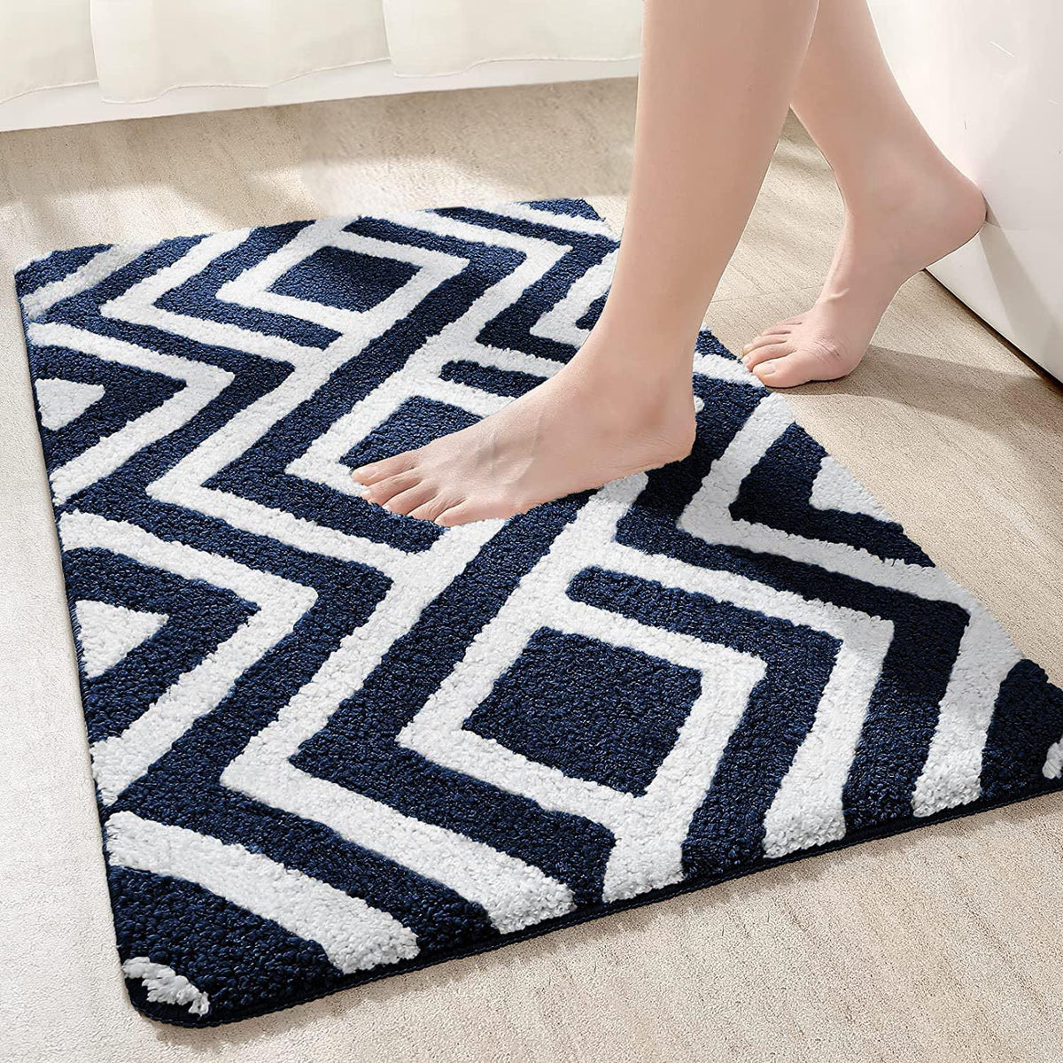 Egyptische superzachte massieve microvezel 2000 GSM-badmat 40x60 cm, verpakking van 1 | Superabsorberende antislipdeurvloermat