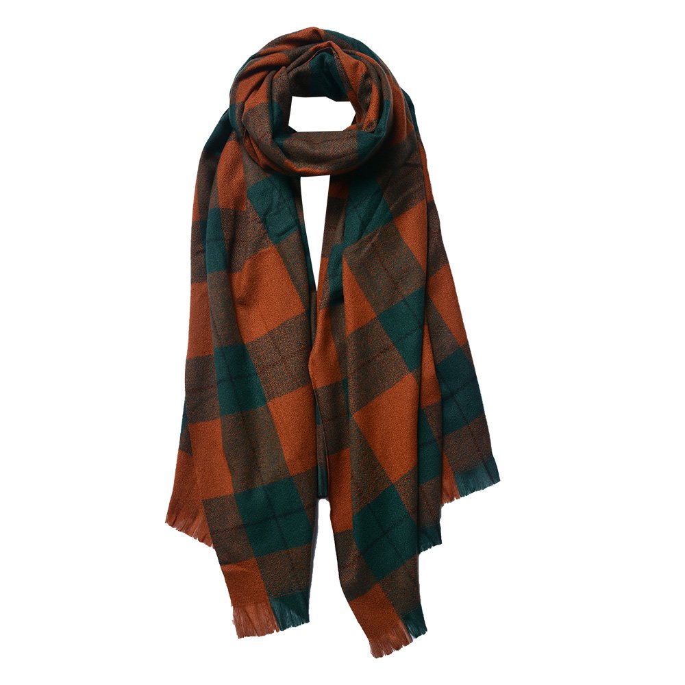 Wintersjaal Dames 70x180 cm Groen Rood Polyester Sjaal