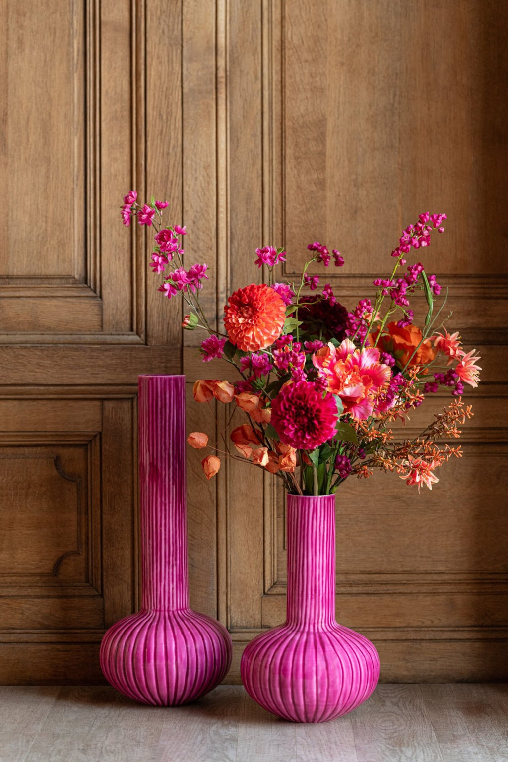 J-Line Vaas - ijzer - fuchsia - small