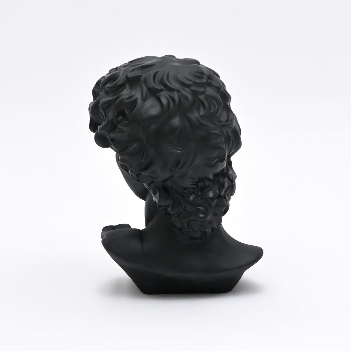 Black David Bust Statue – Klassiek geïnspireerd decoratief beeldhouwwerk voor tafelblad-styling