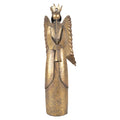 Kerstdecoratie Beeld Engel 20x16x52 cm Bruin Metaal