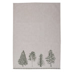 Theedoek 50x70 cm Beige Groen Katoen Dennenbomen