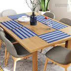 Tafelplacemats – geribbeld katoen, hittebestendig – 48x32 cm, set van 6