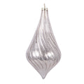 Kerstbal Ø 8x17 cm Zilverkleurig Glas