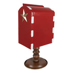 Kerstdecoratie Brievenbus 27x22x51 cm Rood Metaal