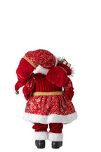 J-Line decoratie Kerstman - kunststof - kerstrood - medium