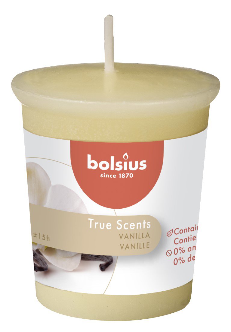 True Scents votive rond 53/45 doos 12 stuks Vanille