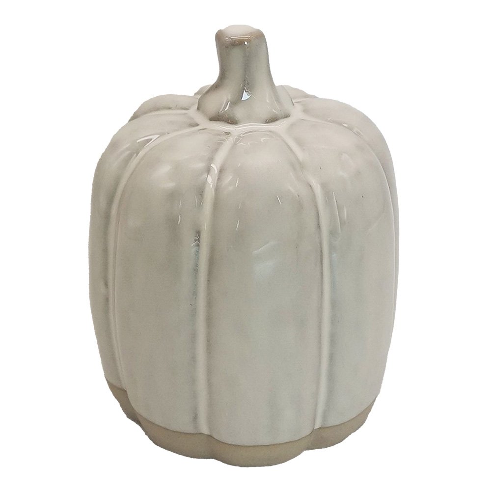 Decoratie Pompoen 12 cm Beige Porselein